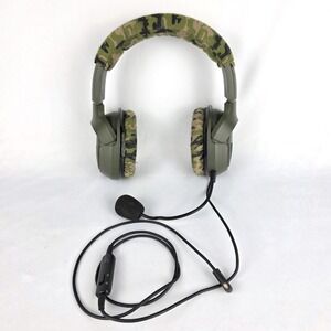 Turtle Beach Recon 50p Gaming Headset (works) Olive Green Camo-‎ MIC NOT WORKING